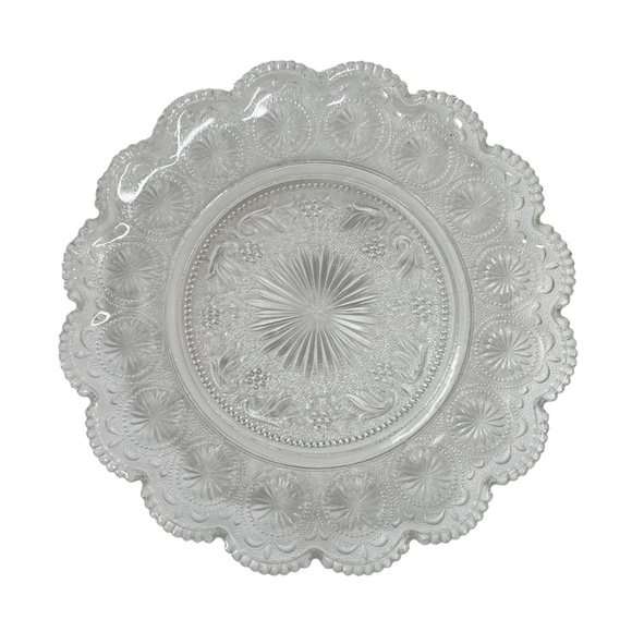 Other - Vintage White Clear American Concord by Brockway Glass Dinner Plate